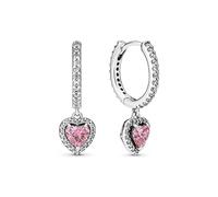 Pandora Creolen - Sparkling Halo Heart Hoop - 291445C01 rosa