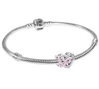 PANDORA Damen-Armband Set Silber Verschlungenes Herz & Schmetterling