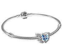 PANDORA Damen-Armband Silber 925 Blauer Schmetterling 41743-19 19 cm