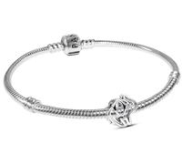 PANDORA Damen-Armband Starterset Elefant Silber Schmuck Geschenk-Set mit Charm 68294-18 18 cm