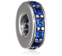 PANDORA Damen-Bead Dunkelblaue Unendlichkeit 925 Silber Kristall blau - 791724NCB