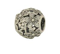 PANDORA Damen-Bead Glanzvolle Gänseblümchen-Wiese 925 Silber Zirkonia weiß - 791492CZ