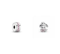 PANDORA Damen-Charm Abstandhalter 925 Sterlingsilber 791972PCZ Disney Winnie Puuh I-Ah Charm aus Sterling Silber und Emaille - Kompatibel Moments Armbänder