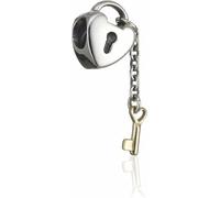 Pandora Damen Charm Anhänger Schloss mit Schlüssel Silber 790288