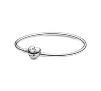 PANDORA 596268-17 Moments Armreif mit Herzverschluss Silber 17 cm