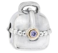 Pandora Damen-Charmclip Purse Purple Cubic Zirconium and 14K Gold Bezel 790597Acz