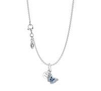 PANDORA Damen-Halskette 925 Silber Blauer Schmetterling Schmuck-Set mit Charm-Anhänger für Frauen 41757