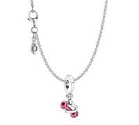 PANDORA Damen-Halskette 925 Silber Collier Hantel & Herz 15080 | Schmuck-Set mit Charm-Anhänger für Frauen