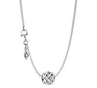 PANDORA Damen-Halskette Silber 925 mit Anhänger Unendlichkeit 08050 | liebevolles Schmuck Geschenk-Set Kette mit Charm Ewigkeitssymbol, Romantische Geschenkidee