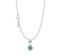 PANDORA Damen-Halskette Vierblättriges Kleeblatt Silber Set 15814 | mit Charm-Anhänger als Glücksbringer