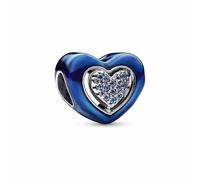 Pandora 792750C01 Bead-Charm Silber Blaues Drehbares Herz