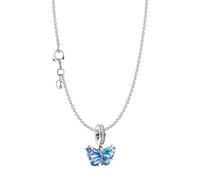 PANDORA Damen-Kette Blauer Muranoglas Schmetterling Set mit Anhänger Silber 15815