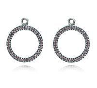 PANDORA Damen-Ohrring-Anhänger rosafarbener Zirkonia 290664TCZ