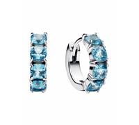 Pandora Damen-Ohrringe Creolen Hellblau Silber 293851C01