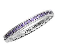 PANDORA Damen-Ring 925 Silber Zirkonia lila Gr. 52 (16.6) - 191011ACZ-52