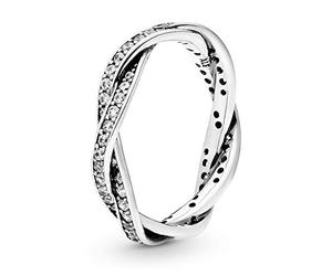 PANDORA Damen-Ring 925 Silber Zirkonia transparent Gr. 50 (15.9) - 190892CZ-50