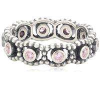 PANDORA Damen-Ring 925 Sterling Silber Zirkonia rosa Gr.54 (17.2) 190881PCZ-54
