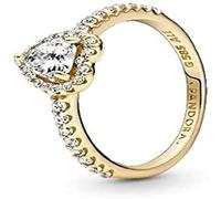 PANDORA Damen Ring "Erhöhtes Herz" 14k Gold, Zirkonia 159139C01 50