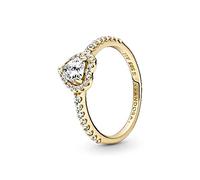 PANDORA Damen Ring "Erhöhtes Herz" 14k Gold, Zirkonia 159139C01 58