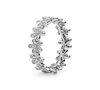 PANDORA Damen-Ring Glanzvolles Gänseblümchen-Band 925 Silber Zirkonia weiß Gr. 52 (16.6) - 190934CZ-52