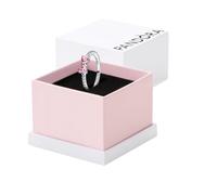 PANDORA Timeless Funkelnde Rosafarbene Schleife Ring aus Sterling Silber mit Zirkonia, Größe: 56, 193510C01-56