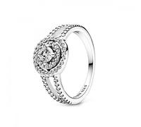 Pandora Silber 199408C01-52 Funkelnder Doppelhalo-Ring - Zirkonia Gr. 52
