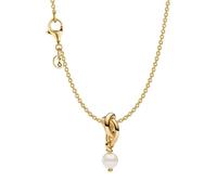 PANDORA Damen-Schmuckset Kette mit Perl-Charm Ewigkeitssymbol Goldfarben romantisches Geschenk für Frauen Unendlichzeichen als Symbol ewiger Liebe Bundle 21209
