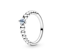 PANDORA Damen-Solitär Jahresring 925 Sterlingsilber mit '- Ringgröße 58 198598C01-58, Blau