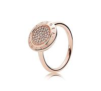 Pandora Damen-Solitärring Silber_vergoldet mit '- Ringgröße 52 (16.6) 180912CZ-52