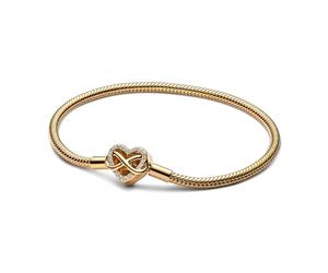 PANDORA Damenarmband Funkelndes Unendlichkeits-Herz Goldfarben 563758C01