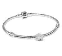 PANDORA Damenarmband Silber Geschenkset mit Mini Elefant matt Schmuck Bundle Armband mit Charm für Frauen 925 Sterlingsilber modisch & modern 21504-20 20 cm