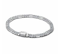 Pandora 594227C01-18 - Ovales Cuban-Panzerarmband - Sterling Silber - Zirkonia - 18 cm