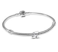 PANDORA Damenarmband Silber Starter-Set mit Mini Musiknote Schmuck Bundle Armband mit Charm für Frauen 925 Sterlingsilber modisch & modern 21496-21 21 cm