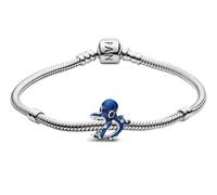 PANDORA Damenarmband Silber Starterset Blauer Oktopus 31020-20 | ausgefallenes Geschenkset mit Armband und Bead-Charm, elegantes Bundle,