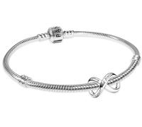 PANDORA Damenarmband Starter-Set Für Immer & Ewig Unendlichkeit Silber Schmuck-Set mit Charm Ewigkeitssymbol 68309-19 19 cm