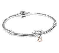 PANDORA Damenarmband Starter-Set Silber Zweifarbiges Unendlichkeitsherz