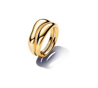 Pandora ESSENCE 163264C00-58 organisch Geformte Stacking-Ringe - Gelbgold verg. - Gr. 58