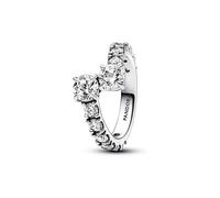 Pandora 193149C01 Damen-Silberring Funkelnde Überlappende Schiene 54/17.2