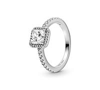 Pandora 198863C01-50 - quadratischer Funkelnder Strahlenkranz Ring - Sterling Silber - Zirkonia - Gr. 50