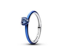 PANDORA Damenring Silber Blaues Chakra Herz 193088C03-62 Ringgröße 62/19,7