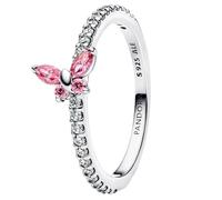 Pandora 194269C02-60 - Glitzernder Schmetterling Ring - Sterling Silber - Zirkonia Pink - Gr. 54