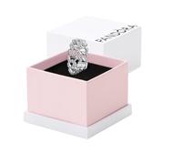 PANDORA Timeless Pavé Cuban Ketten-Ring aus Sterling Silber mit Zirkonia, Größe: 52, 193557C01-52