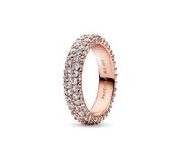 Pandora 182629C01-54 Pandora Doppelreihiger Pavé Ring - Gr. 54 - Roségold Vergoldung