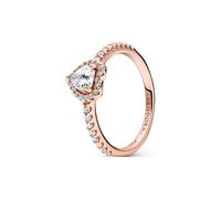 Pandora Timeless - Ring - funkelndes Herz - Silber - Roségold - 188421C02-56 - Gr. 56 - Zirkonia