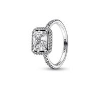 Pandora - rechteckiger funkelnder Strahlenkranz Ring - 192391C01-56 - Sterling Silber - Zirkonia - Klar - Gr. 56