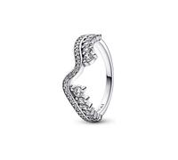 Pandora Schmuck 192543C01 Damen-Silberring Funkelnde Asymmetrische Welle 54/17.2