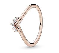 PANDORA Diadem-Wishbone Ring in Roségold mit 14 Karat rosévergoldete Metalllegierung und Cubic Zirkonia Steinen Timeless Collection, Größe 60