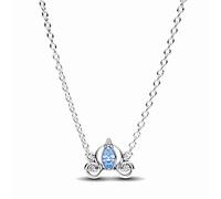 Pandora 393057C01-45 - Disney Cinderellas Kutsche Collier-Halskette - Sterling Silber - Zirkonia Blau - 45 cm