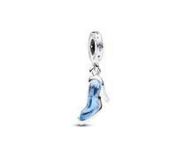 Pandora Charm-Anhänger Disney Cinderellas Glasschuh – Sterling Silber – Blaue Zirkonia