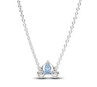 Pandora 393057C01-45 - Disney Cinderellas Kutsche Collier-Halskette - Sterling Silber - Zirkonia Blau - 45 cm
